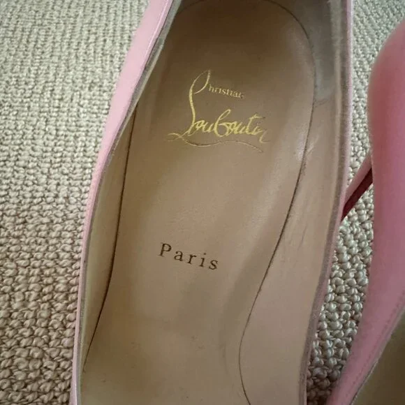 Christian Louboutin Patent Pink Stiletto Pumps - Picture 4 of 11